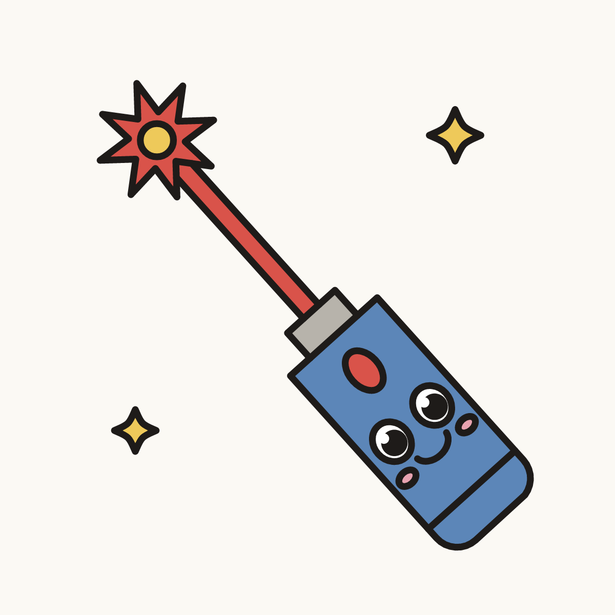 Finished drawing of a laser