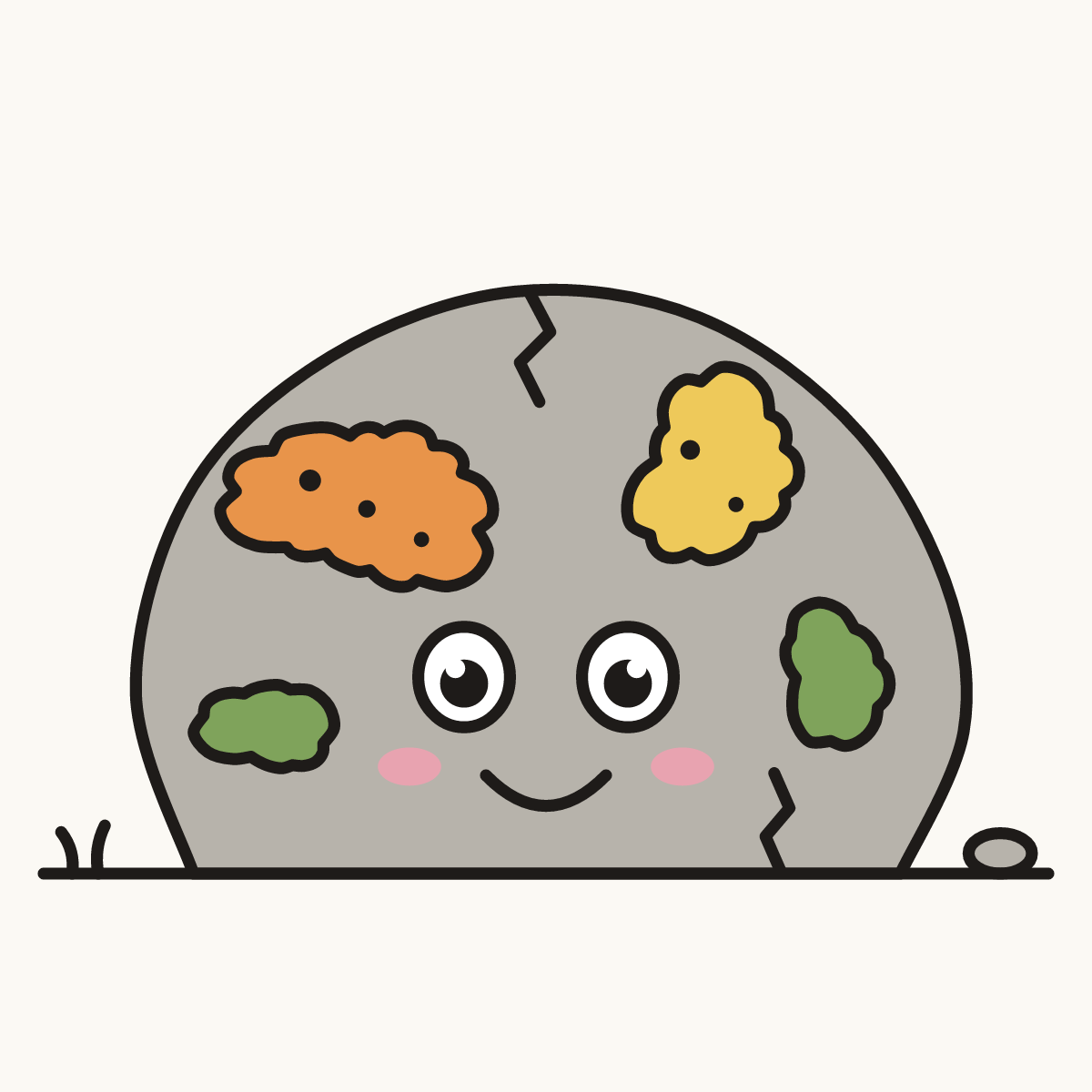 Finished drawing of a lichen