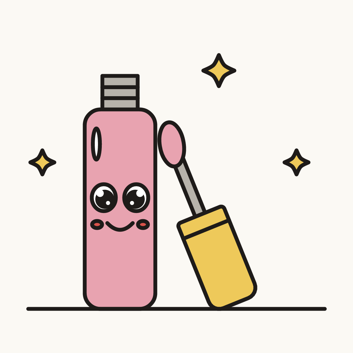 Finished drawing of a lip gloss