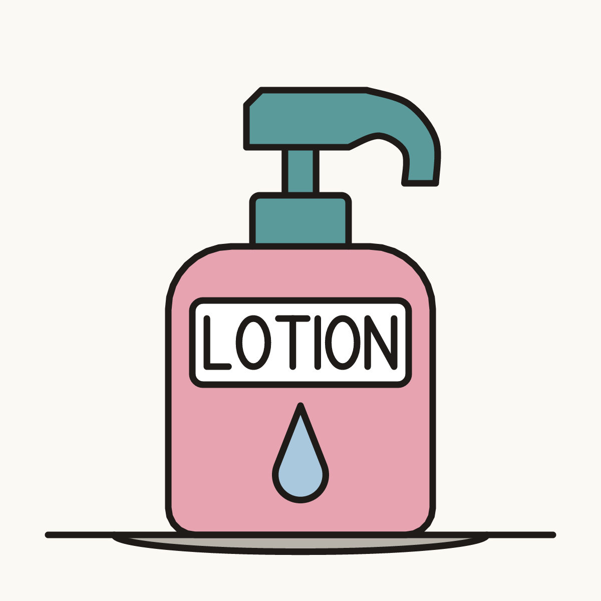 Finished drawing of a lotion