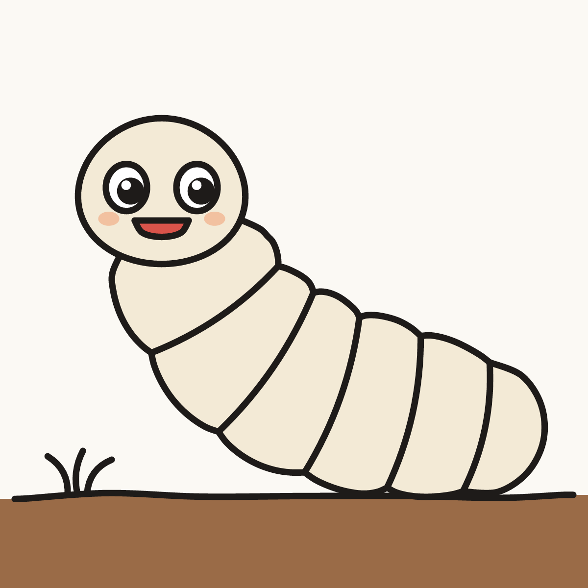 Finished drawing of a maggot