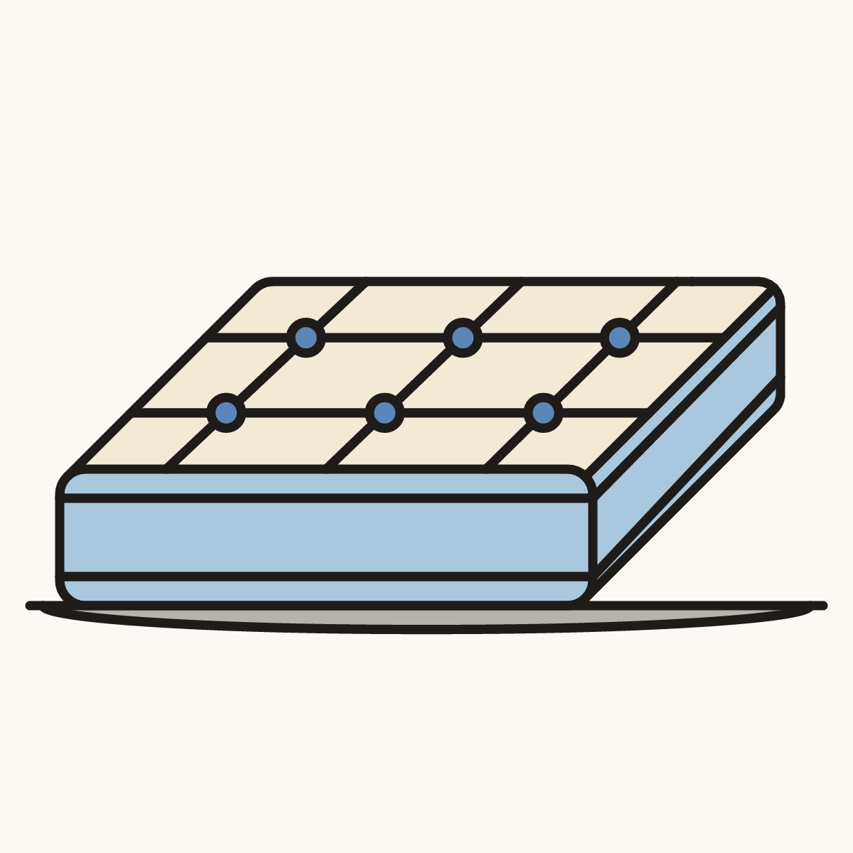 Finished drawing of a mattress