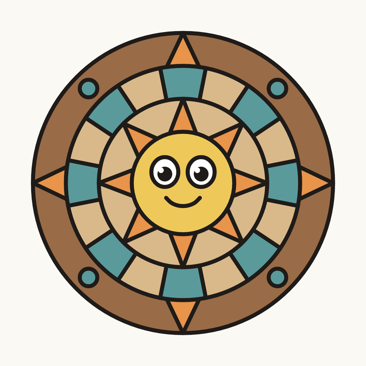 Finished drawing of a mayan calendar