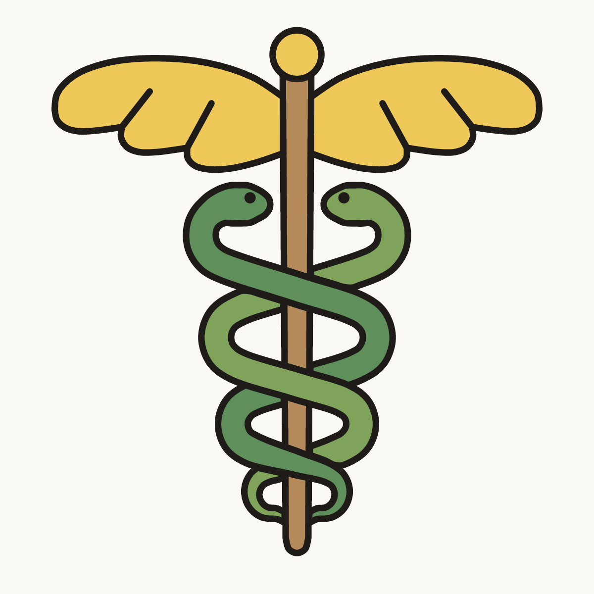 Finished drawing of a medical symbol