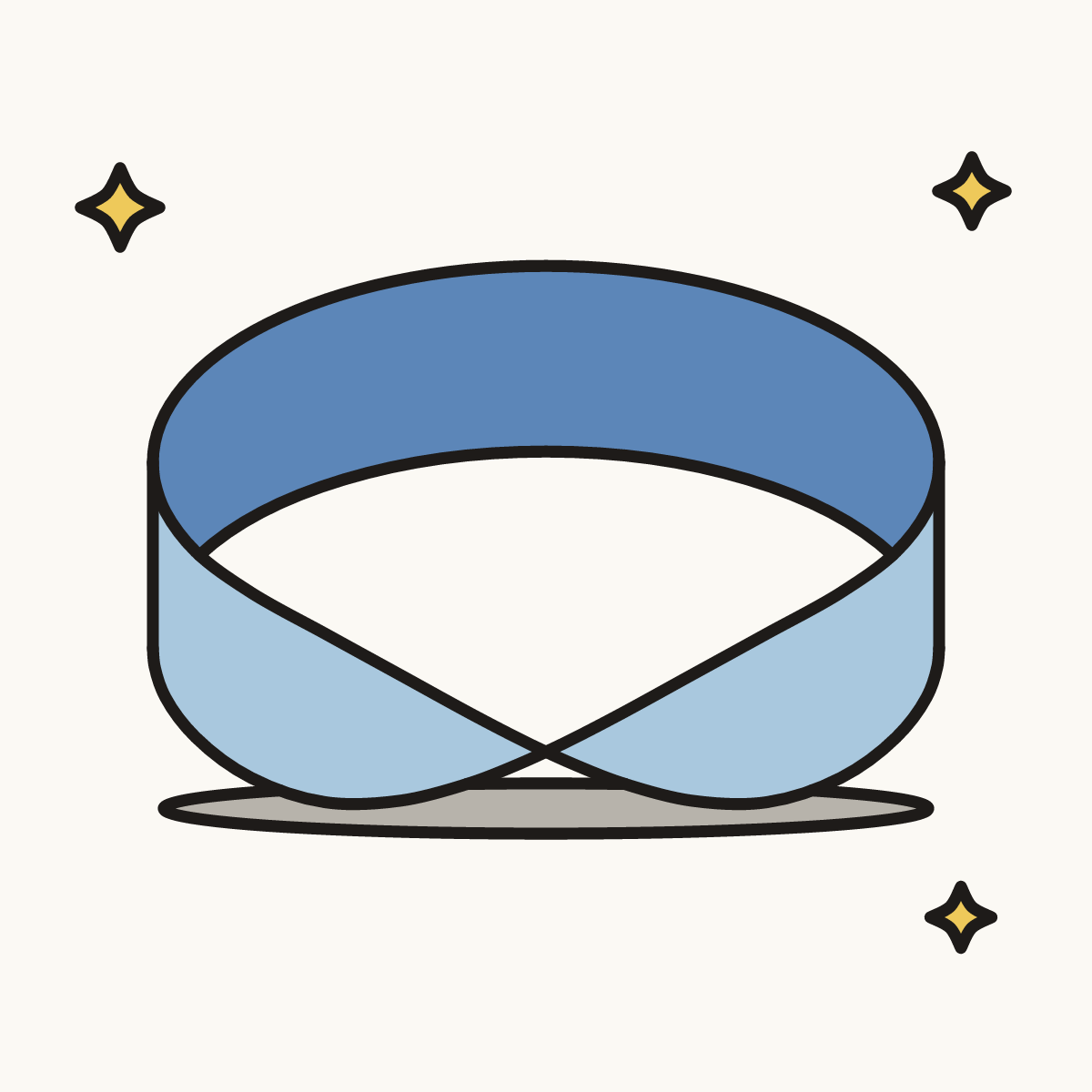Finished drawing of a mobius strip