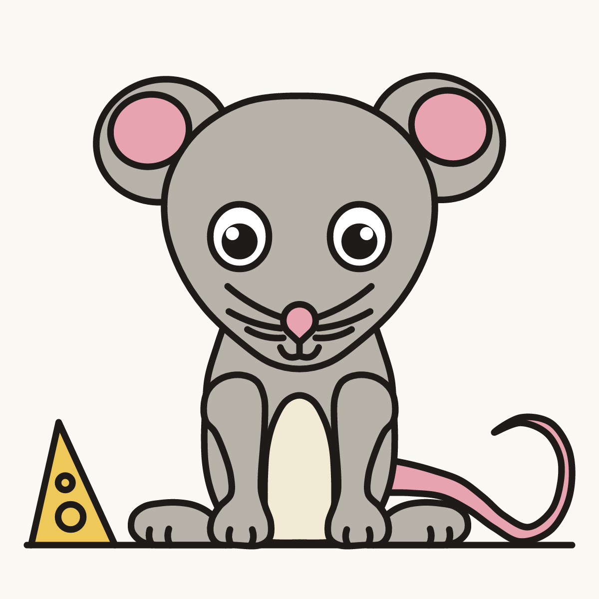 Finished drawing of a mouse