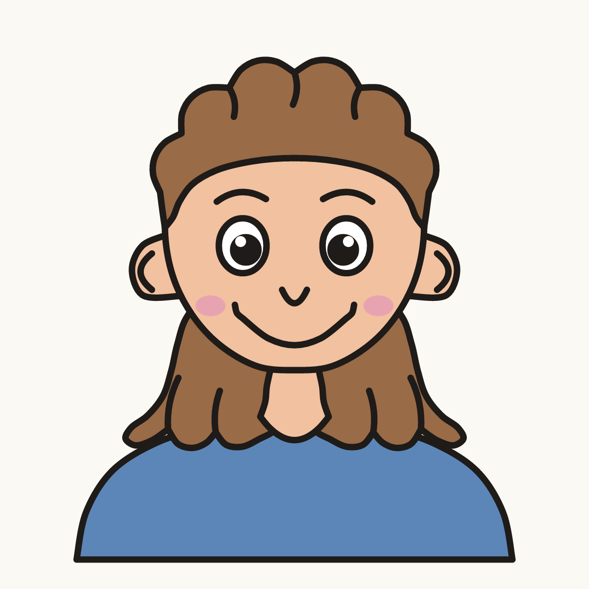 Finished drawing of a mullet