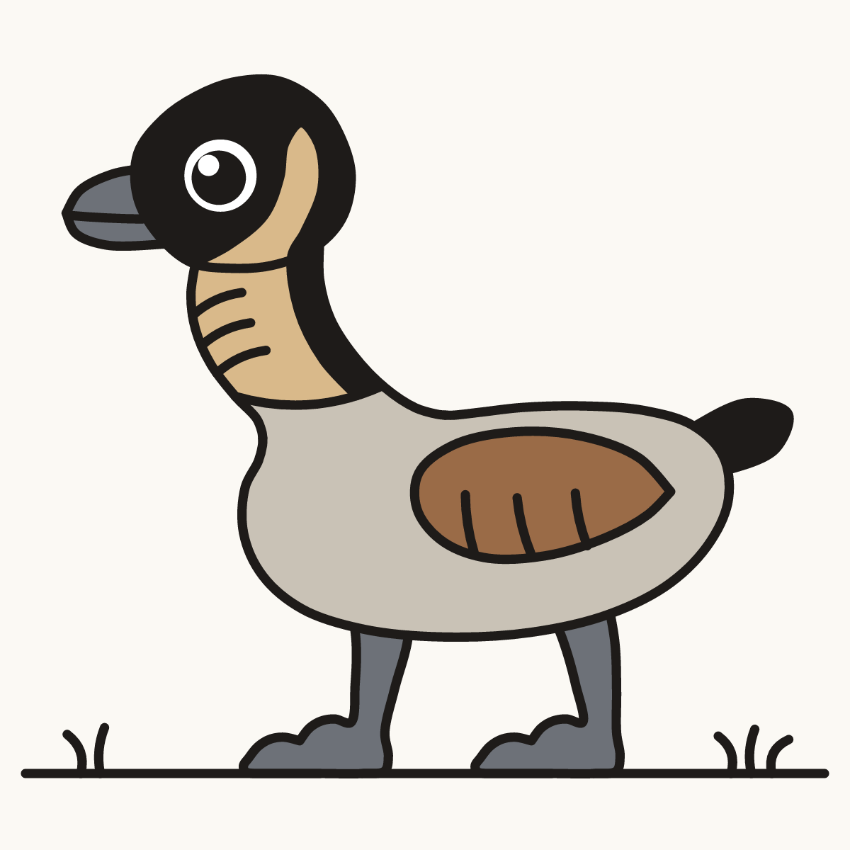 Finished drawing of a nene