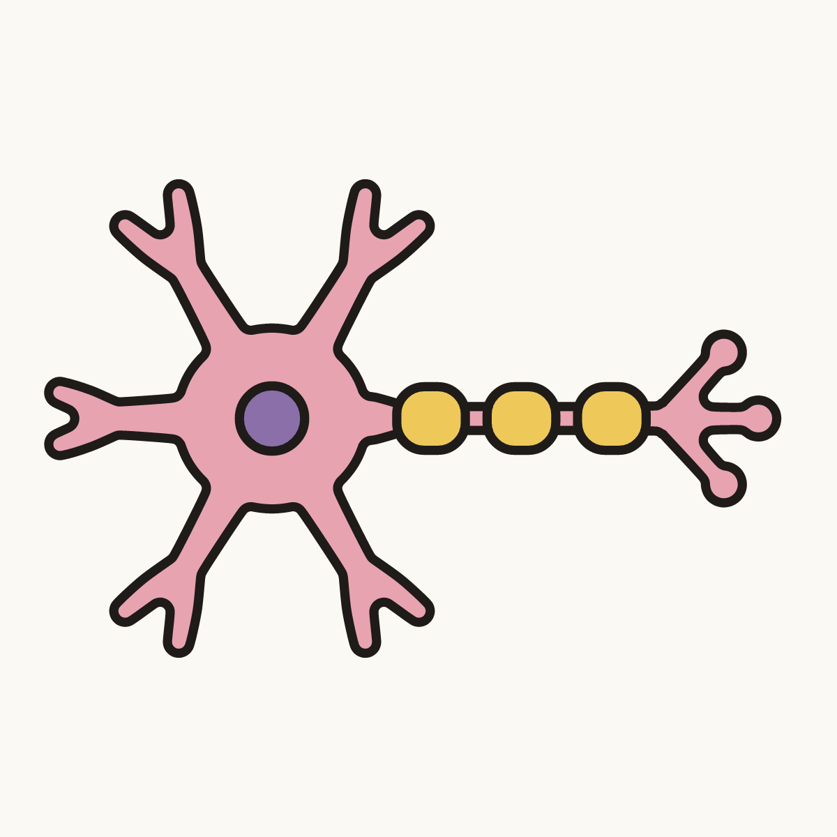 Finished drawing of a neuron