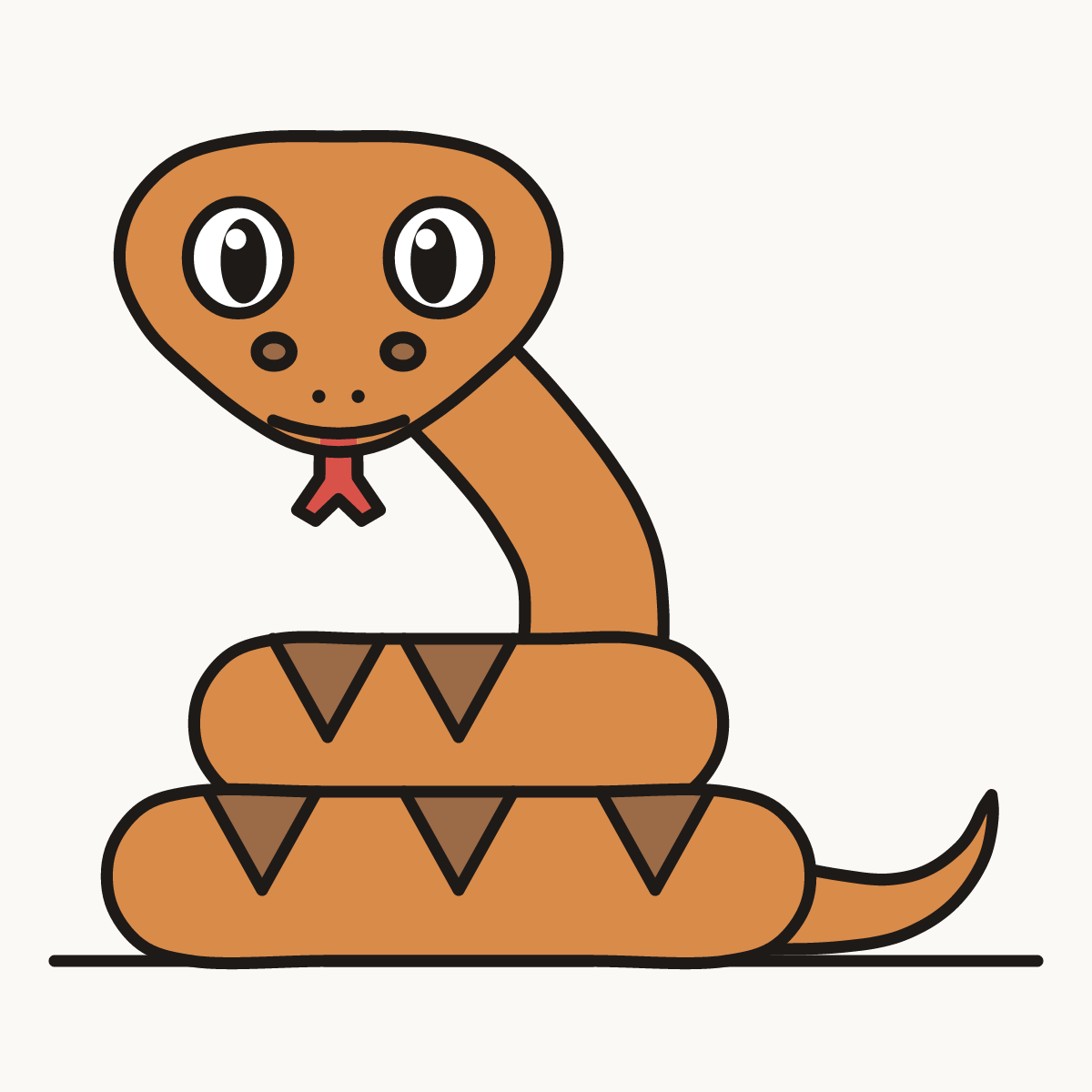 Finished drawing of a pit viper