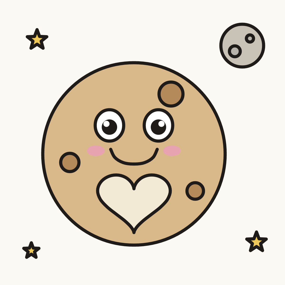 Finished drawing of a pluto
