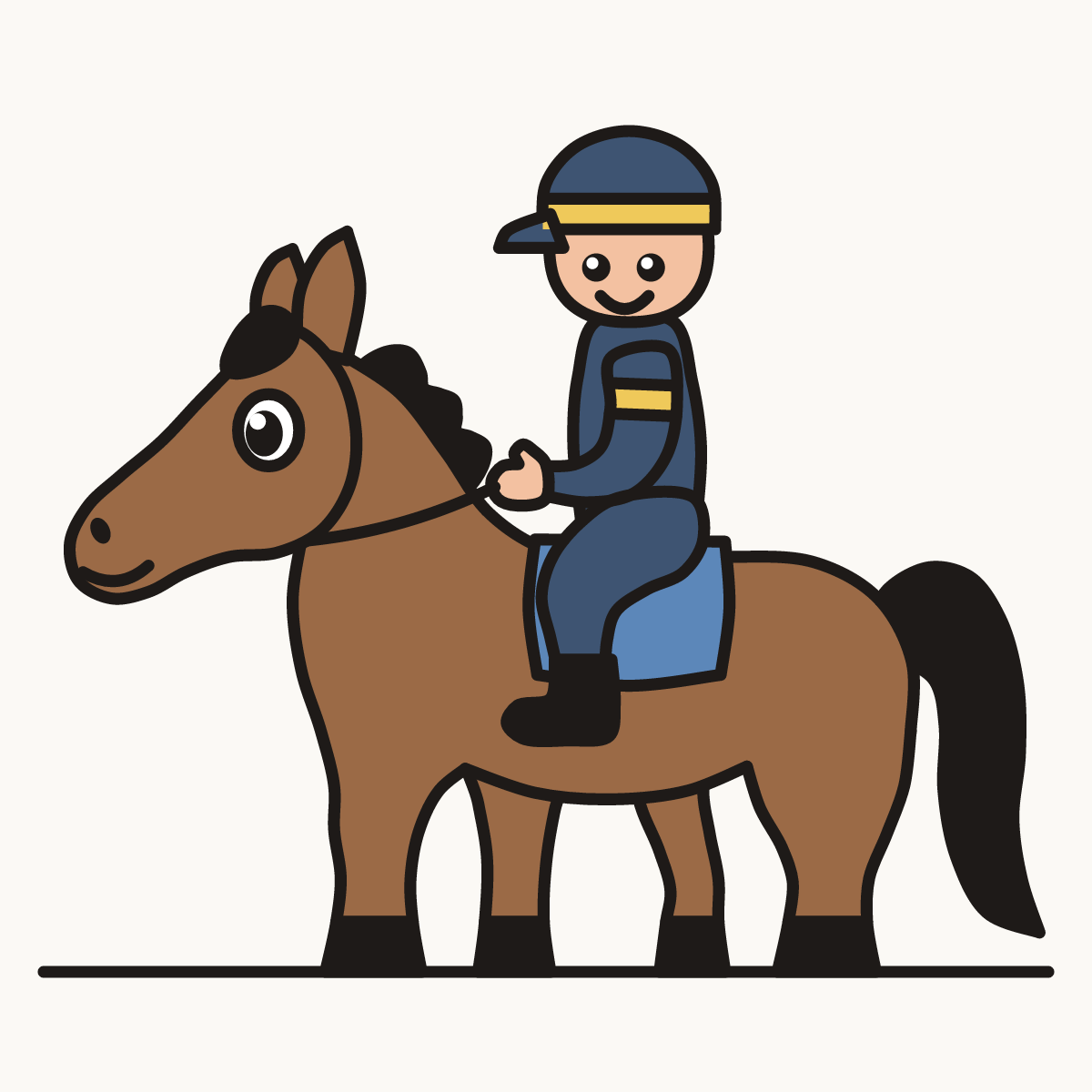 Finished drawing of a police horse