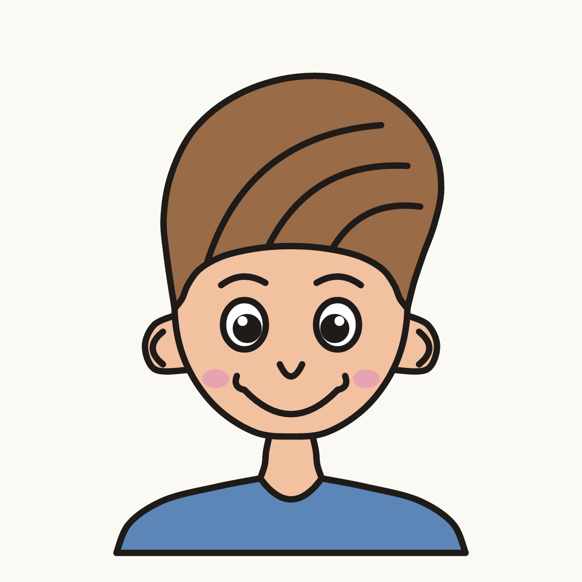 Finished drawing of a pompadour