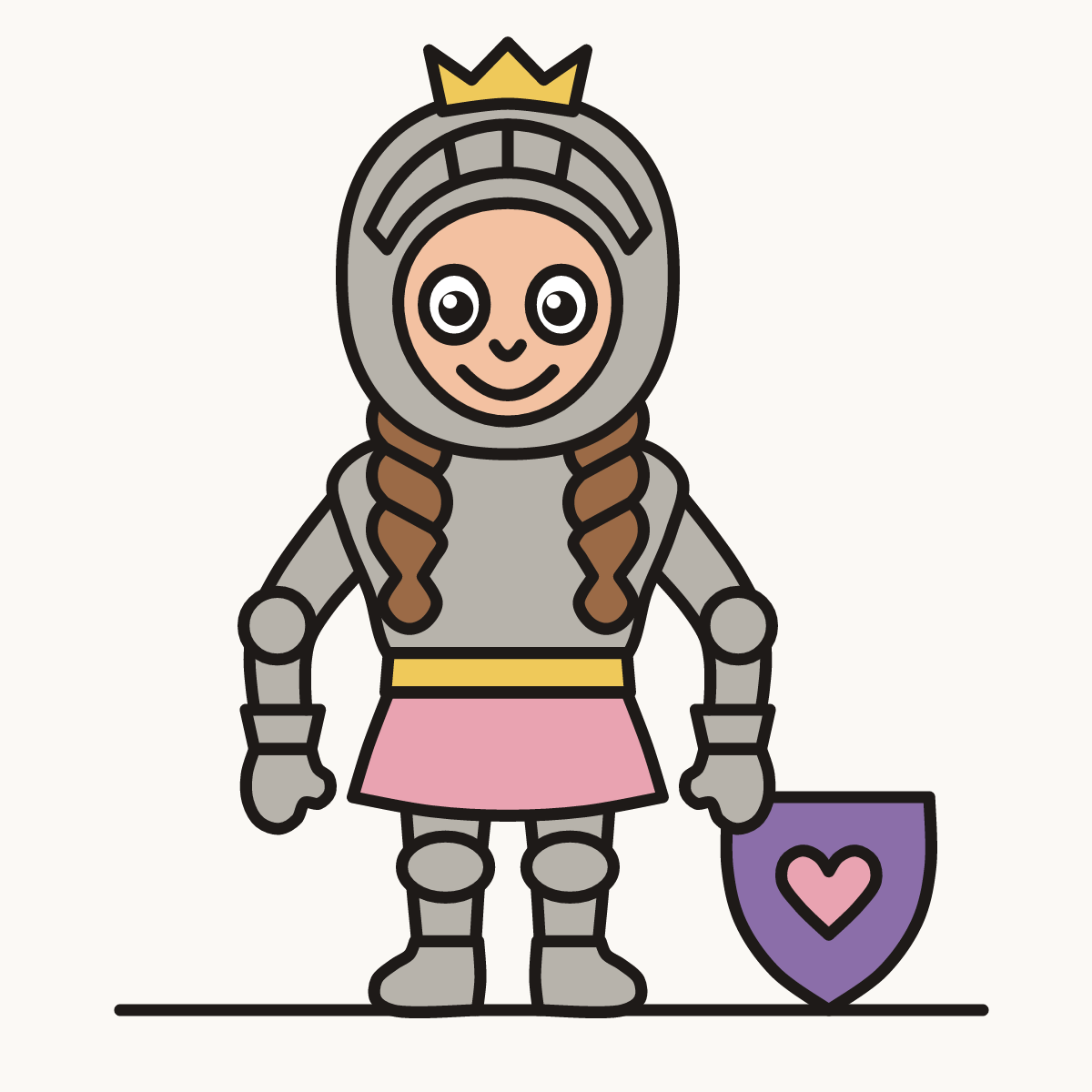 Finished drawing of a princess knight