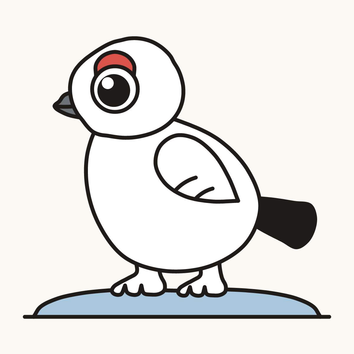 Finished drawing of a ptarmigan