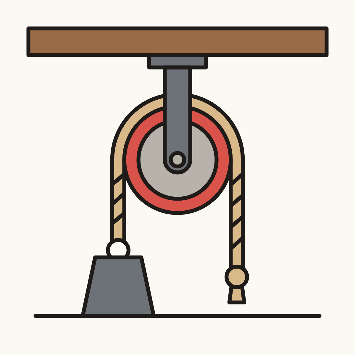Finished drawing of a pulley