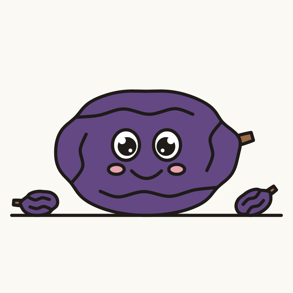 Finished drawing of a raisin