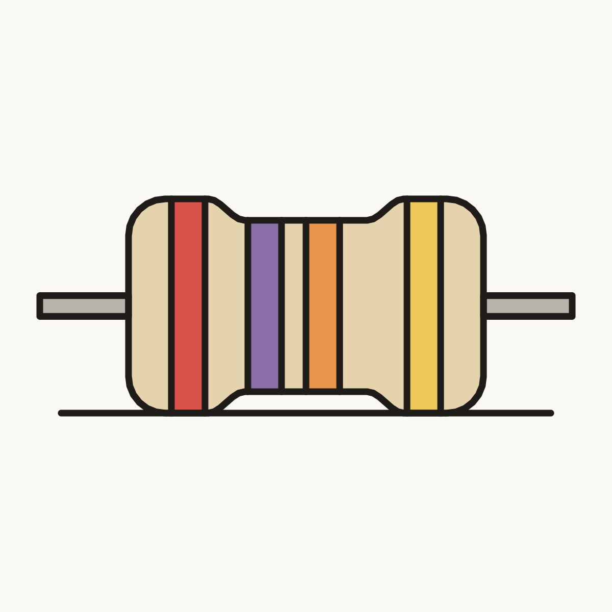 Finished drawing of a resistor