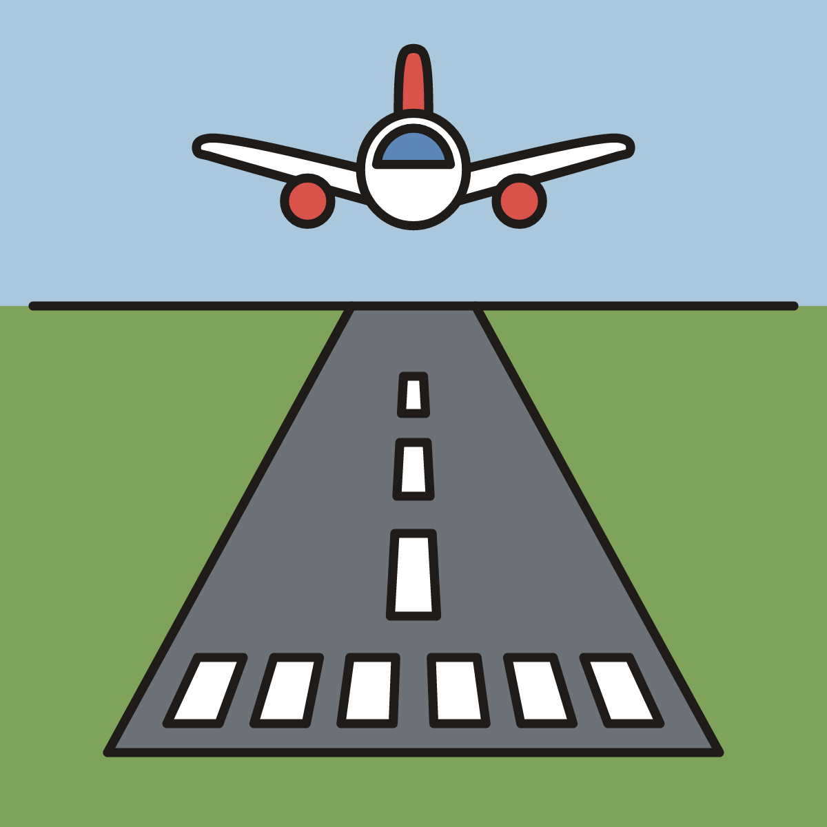 Finished drawing of a runway