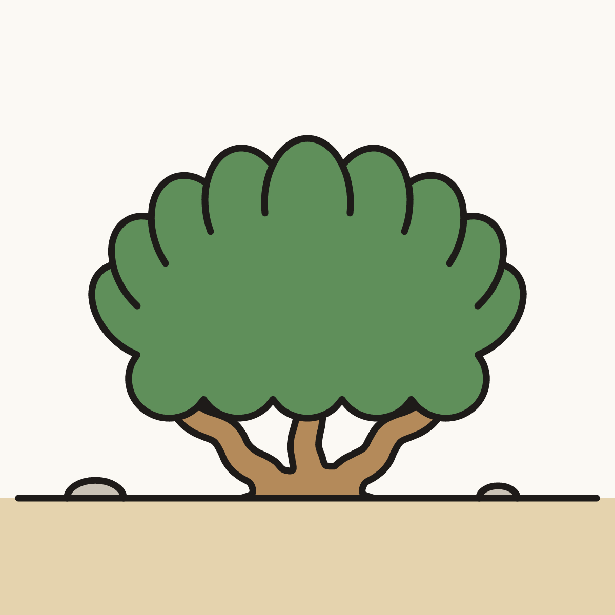 Finished drawing of a sagebrush