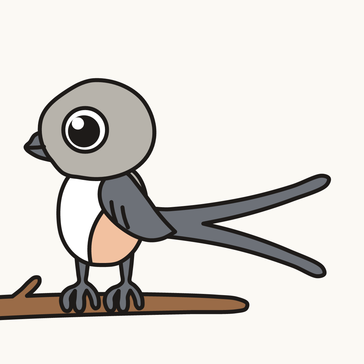 Finished drawing of a scissor tailed flycatcher