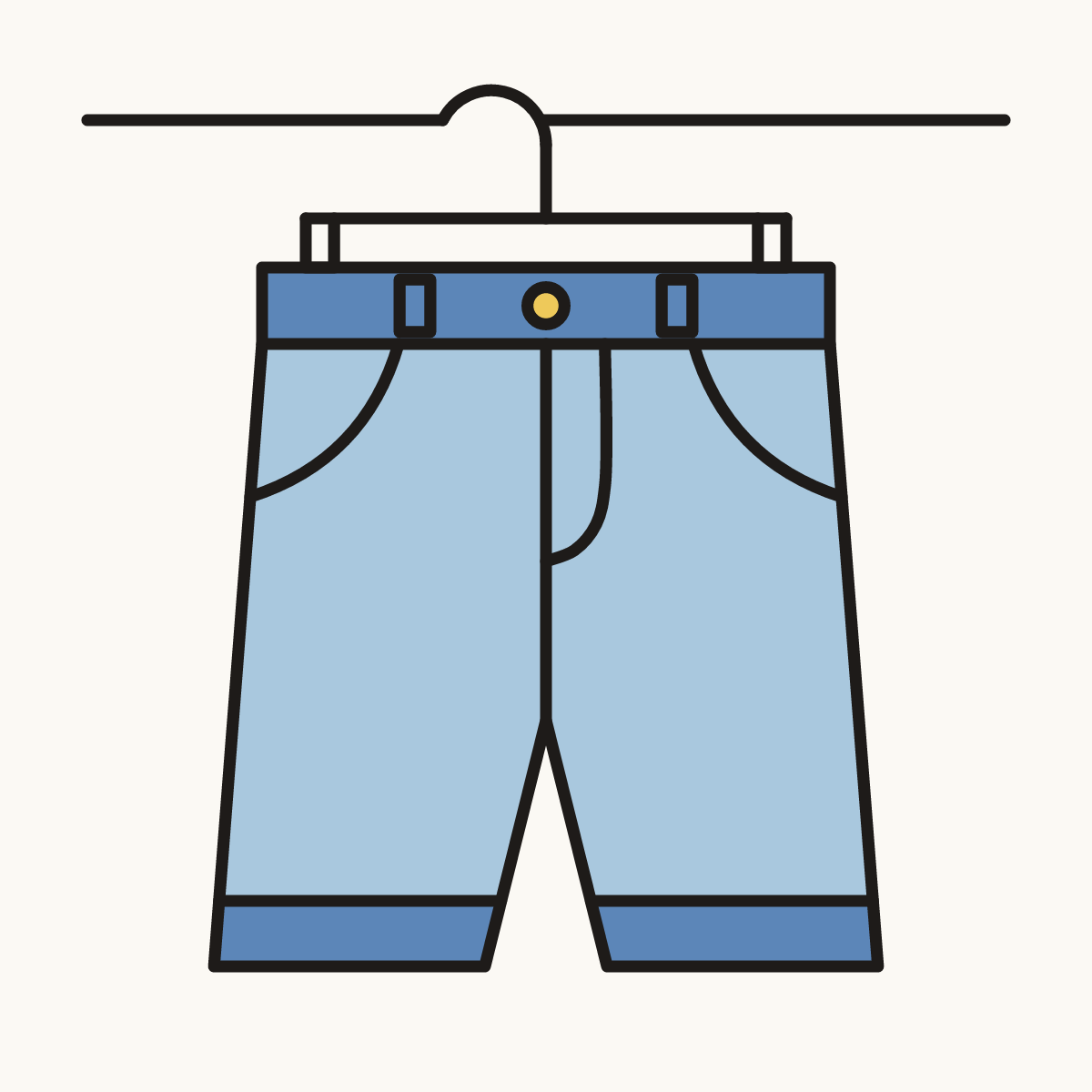 Finished drawing of shorts
