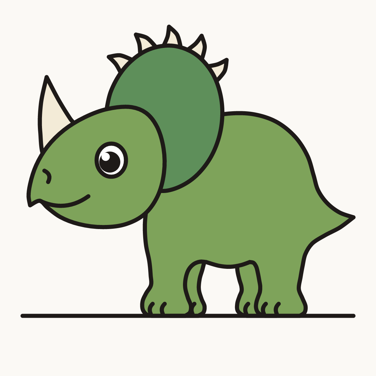 Finished drawing of sinoceratops