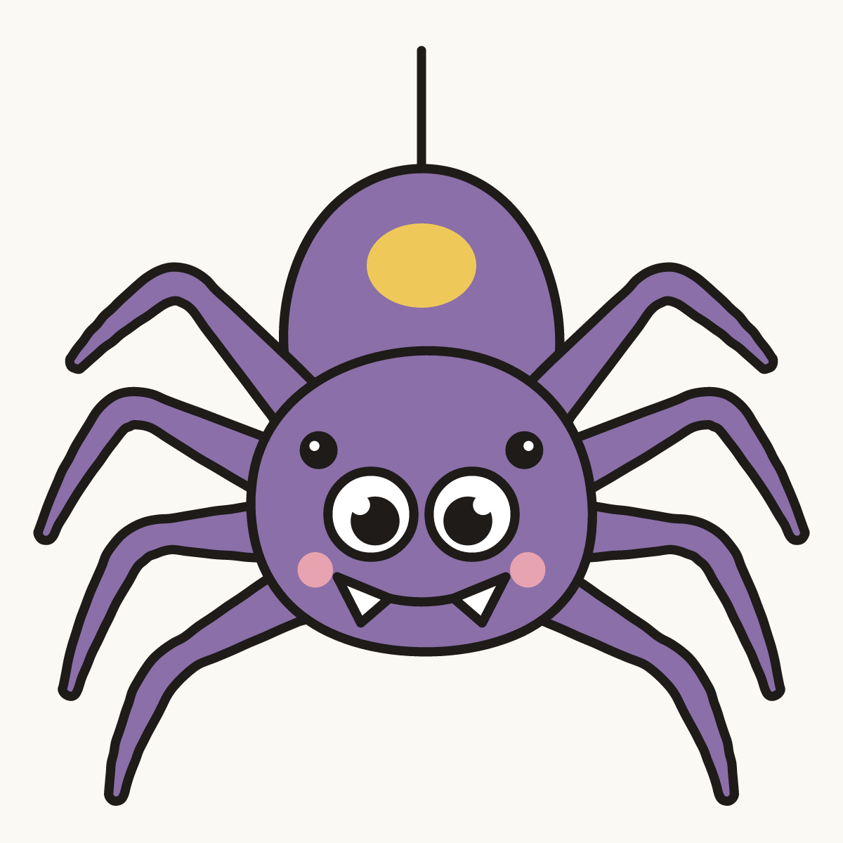 Finished drawing of a spider