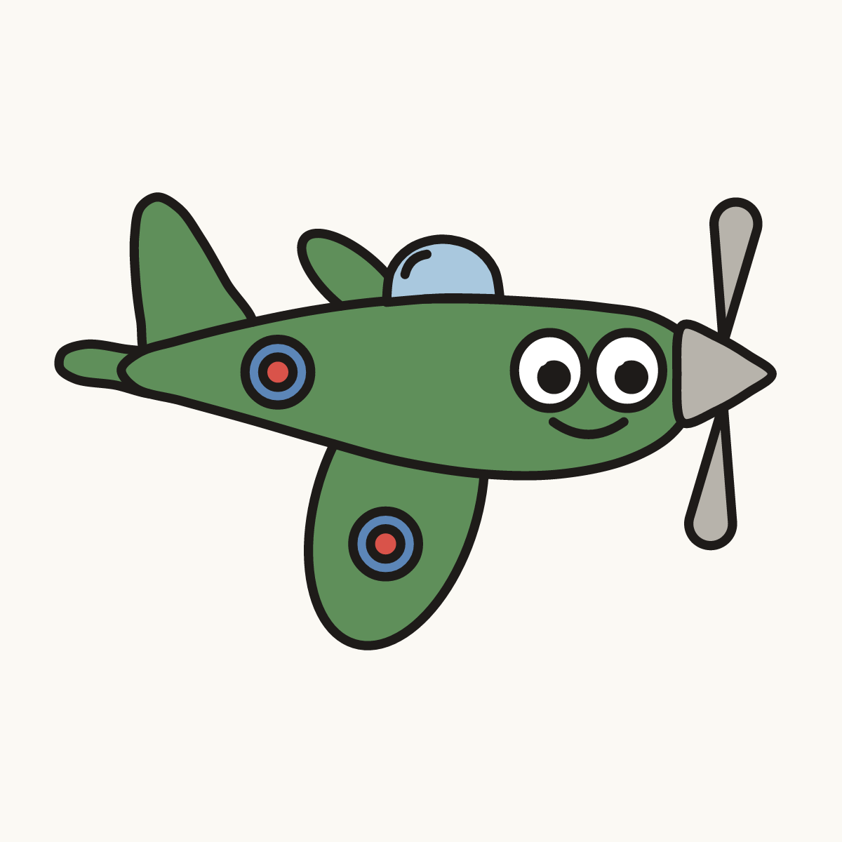 Finished drawing of a spitfire