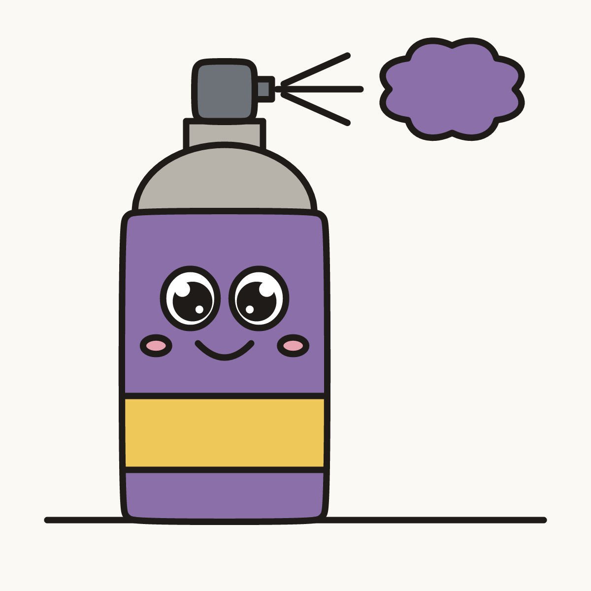 Finished drawing of a spray can