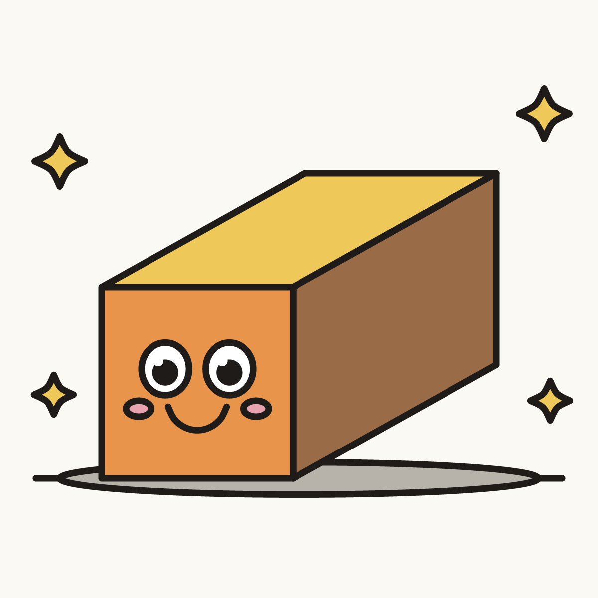 Finished drawing of a square prism