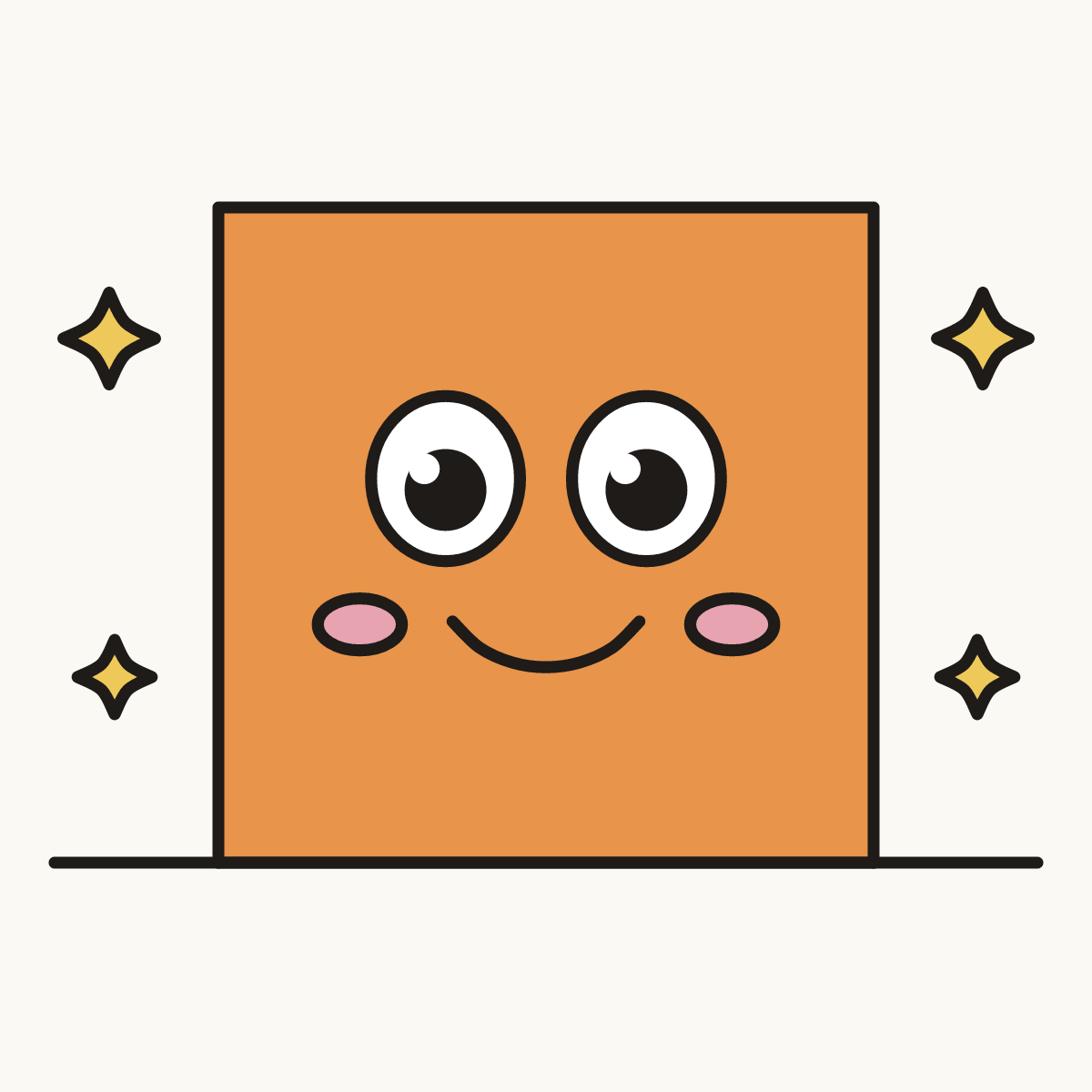 Finished drawing of a square