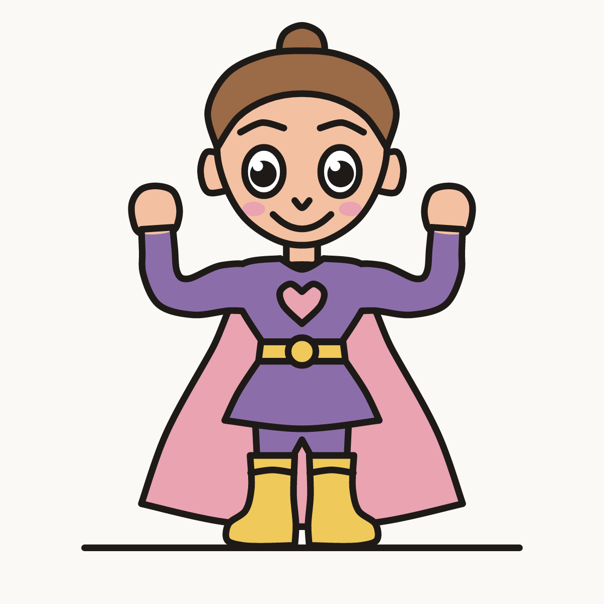 Finished drawing of a super mom