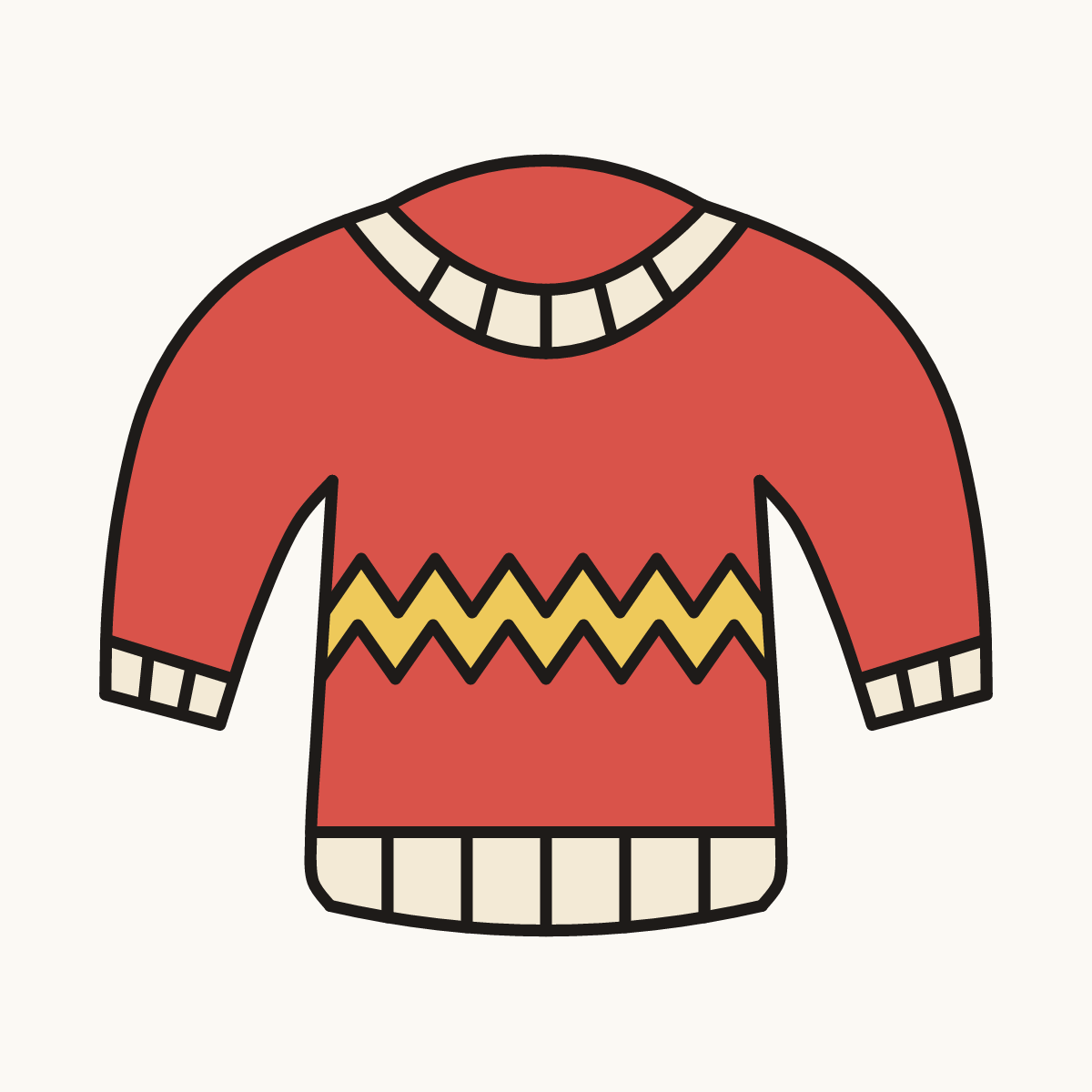 Finished drawing of a sweater