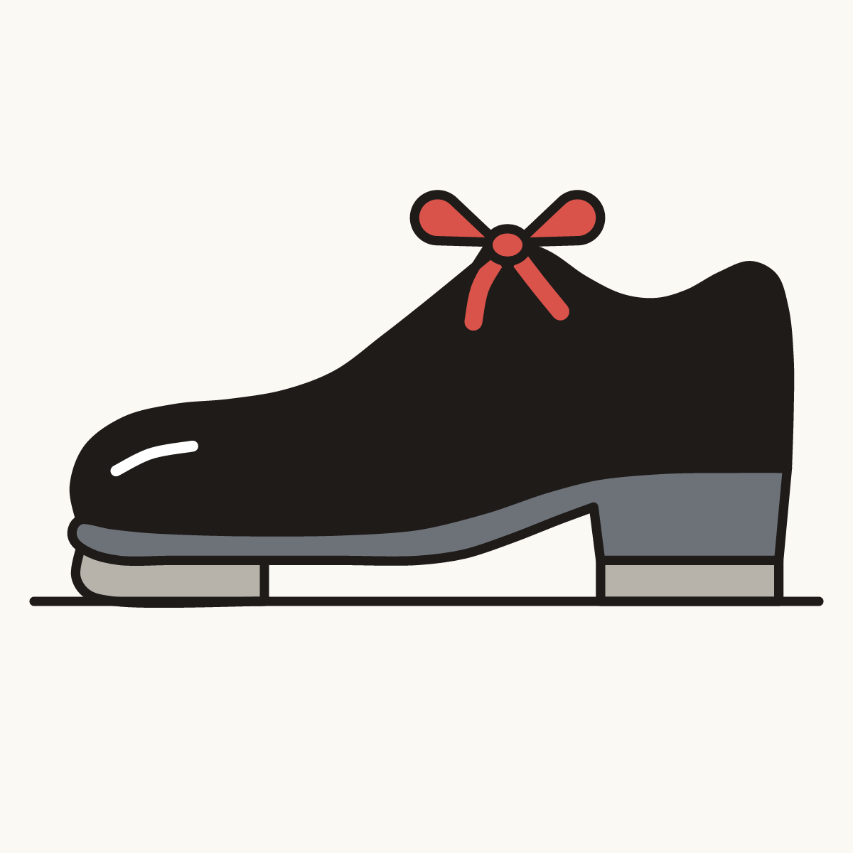 Finished drawing of a tap shoe