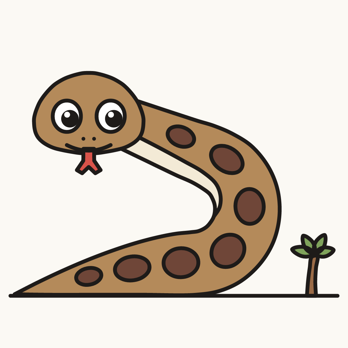 Finished drawing of a titanoboa