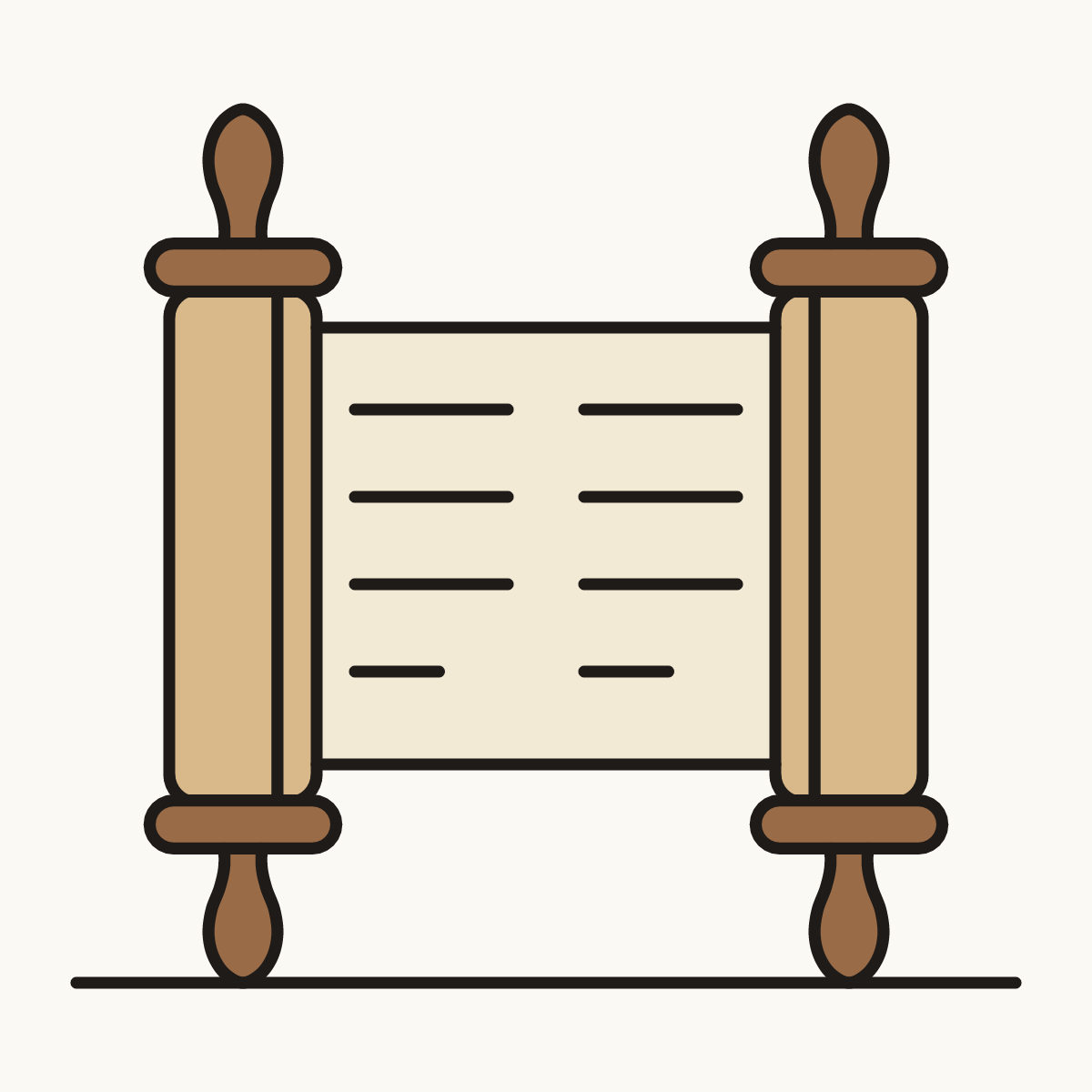 Finished drawing of a torah
