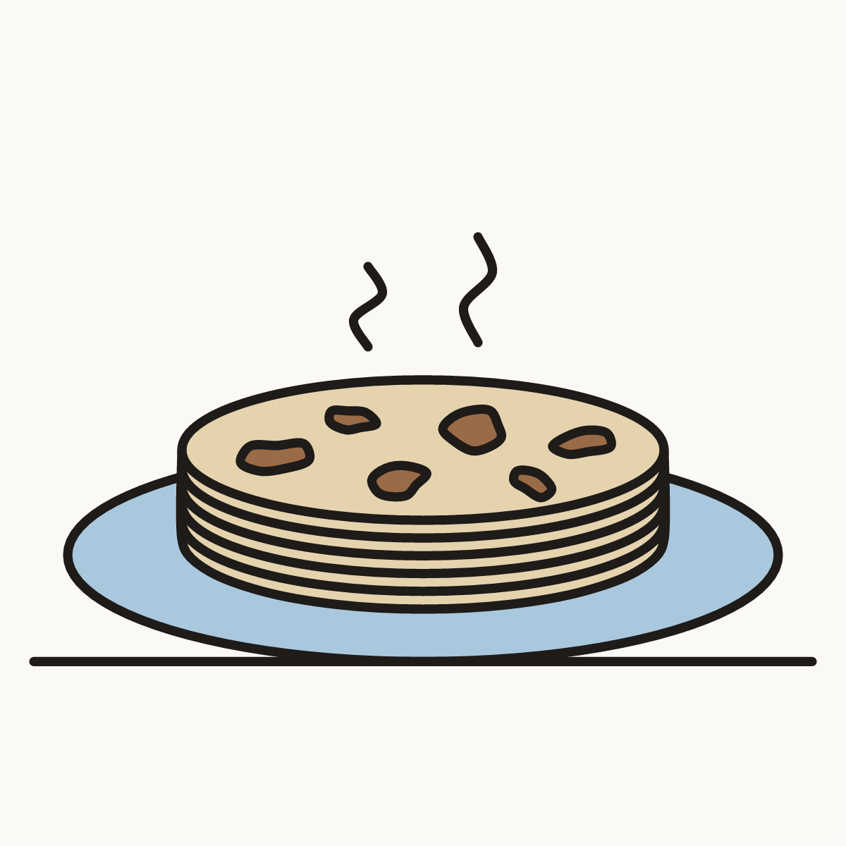 Finished drawing of a tortilla