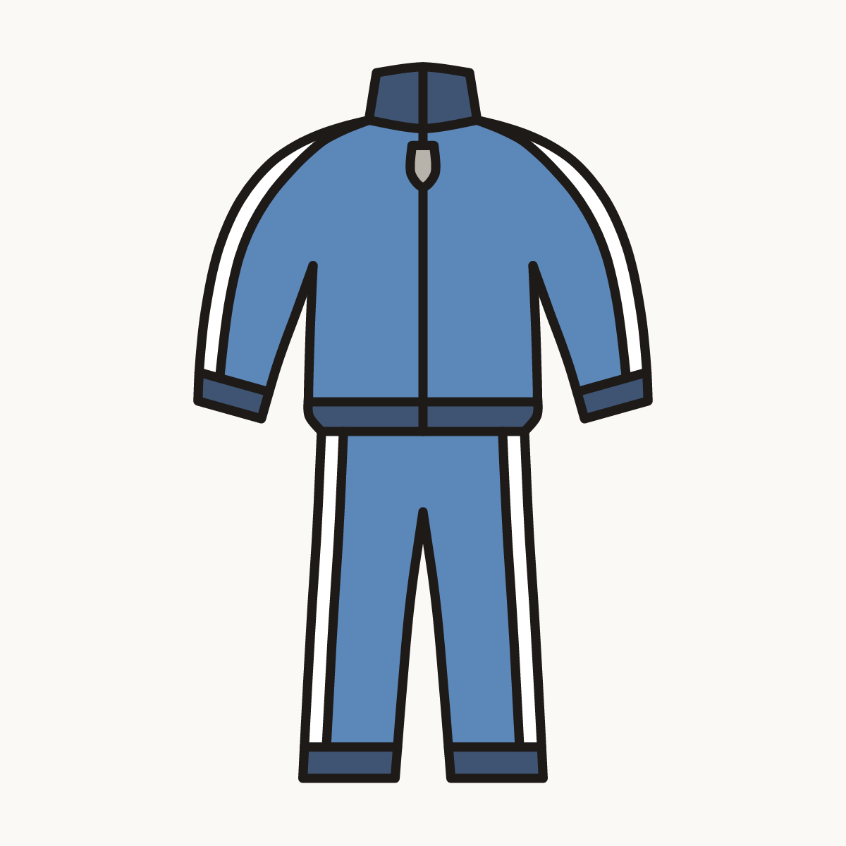 Finished drawing of a tracksuit