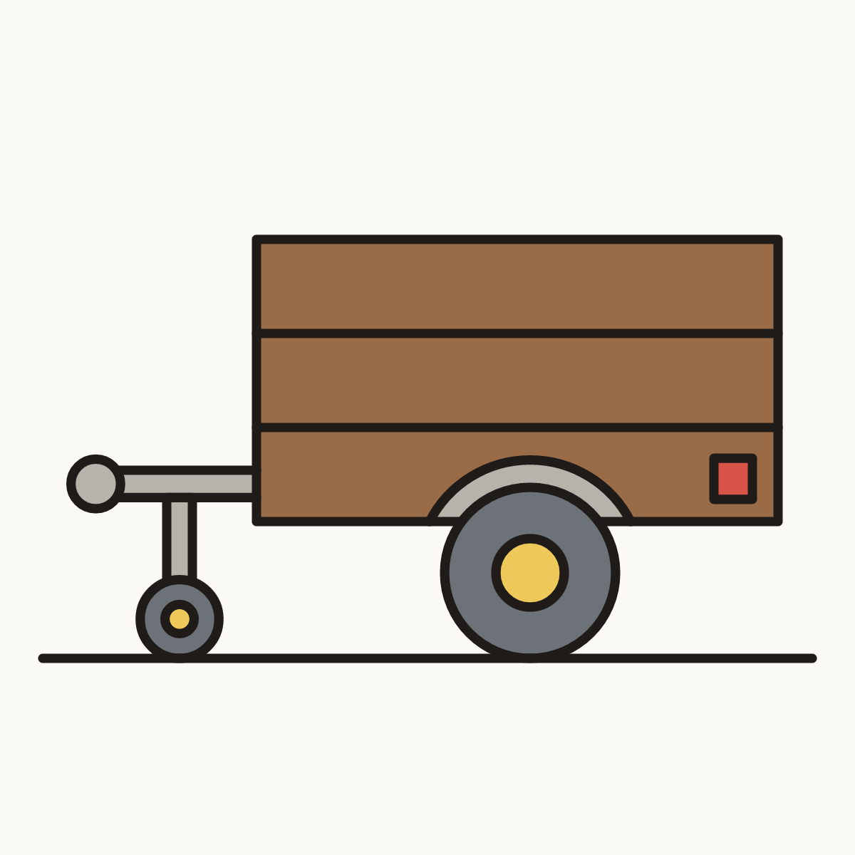 Finished drawing of a trailer