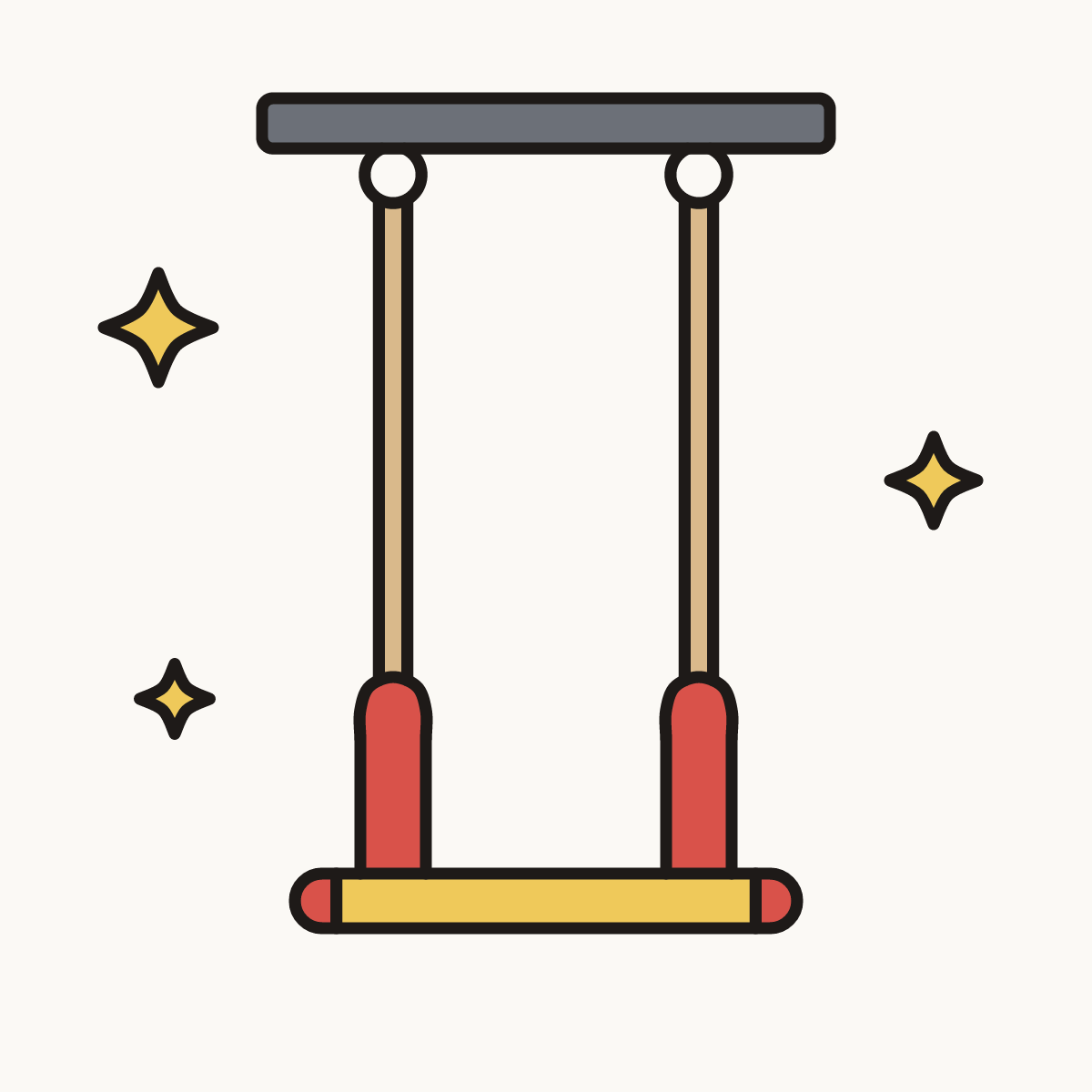 Finished drawing of a trapeze