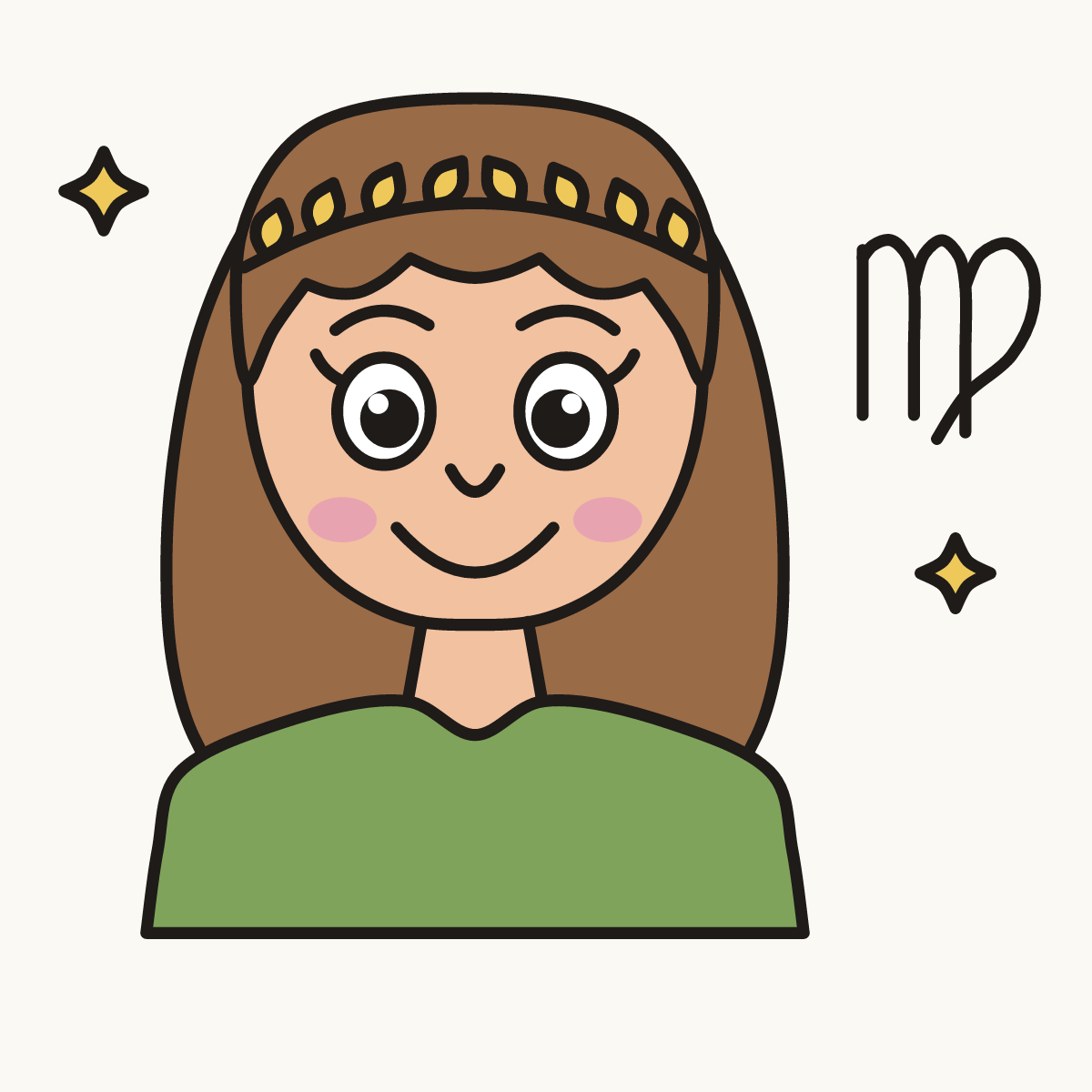 Finished drawing of a virgo