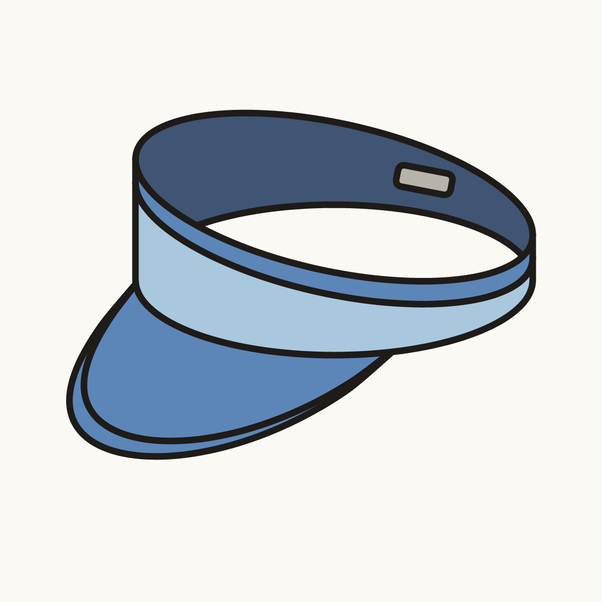 Finished drawing of a visor