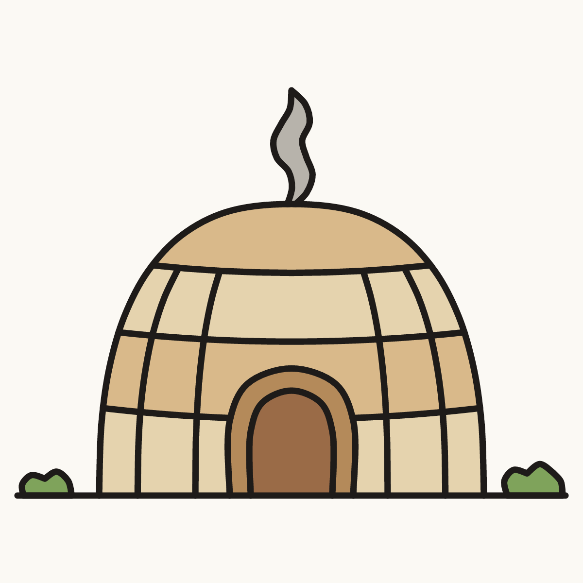 Finished drawing of a wigwam
