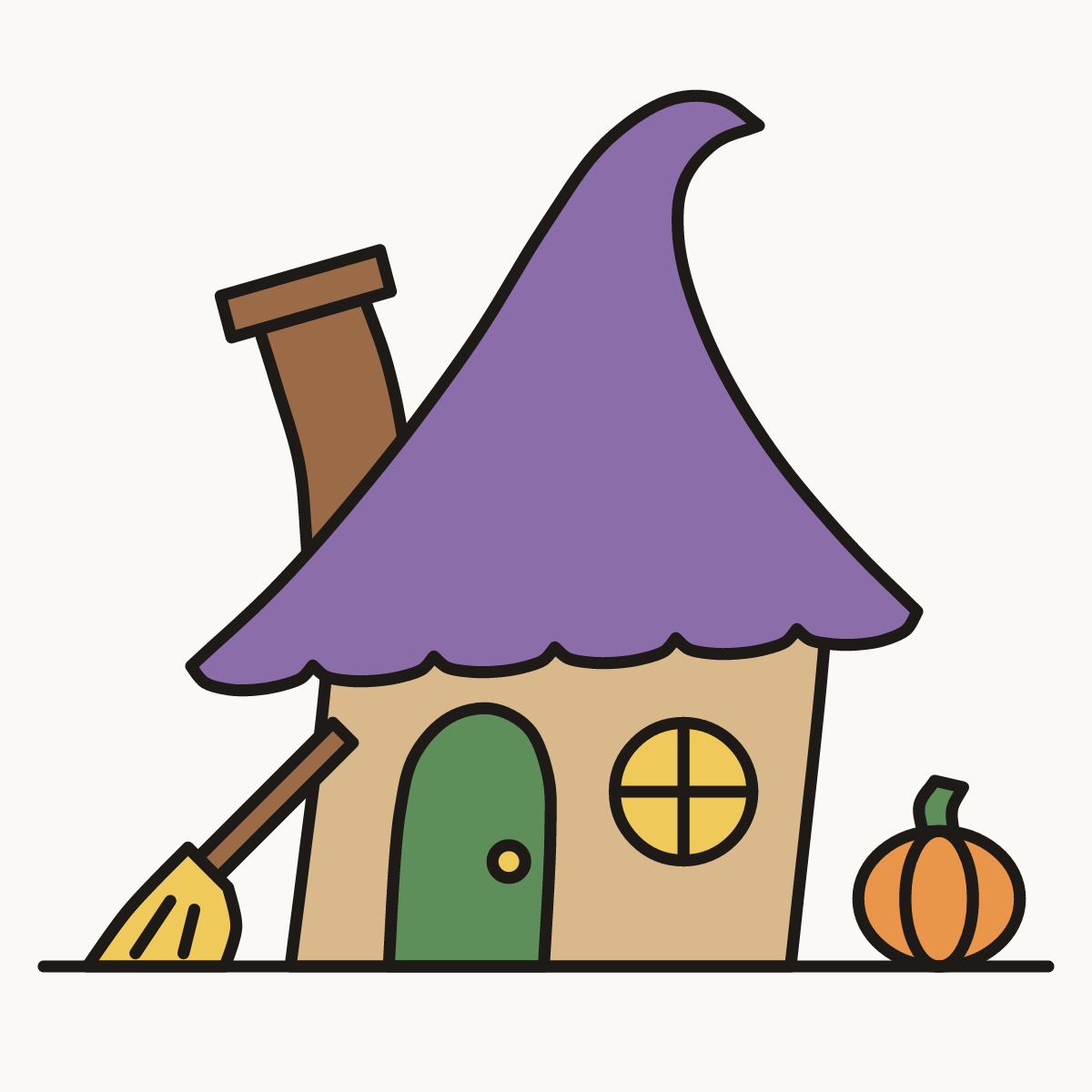 Finished drawing of a witch house