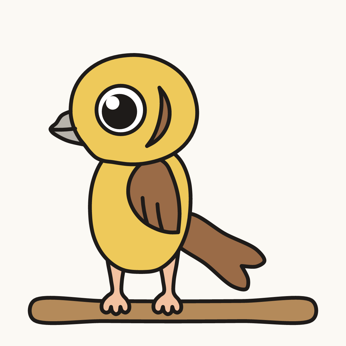 Finished drawing of a yellowhammer