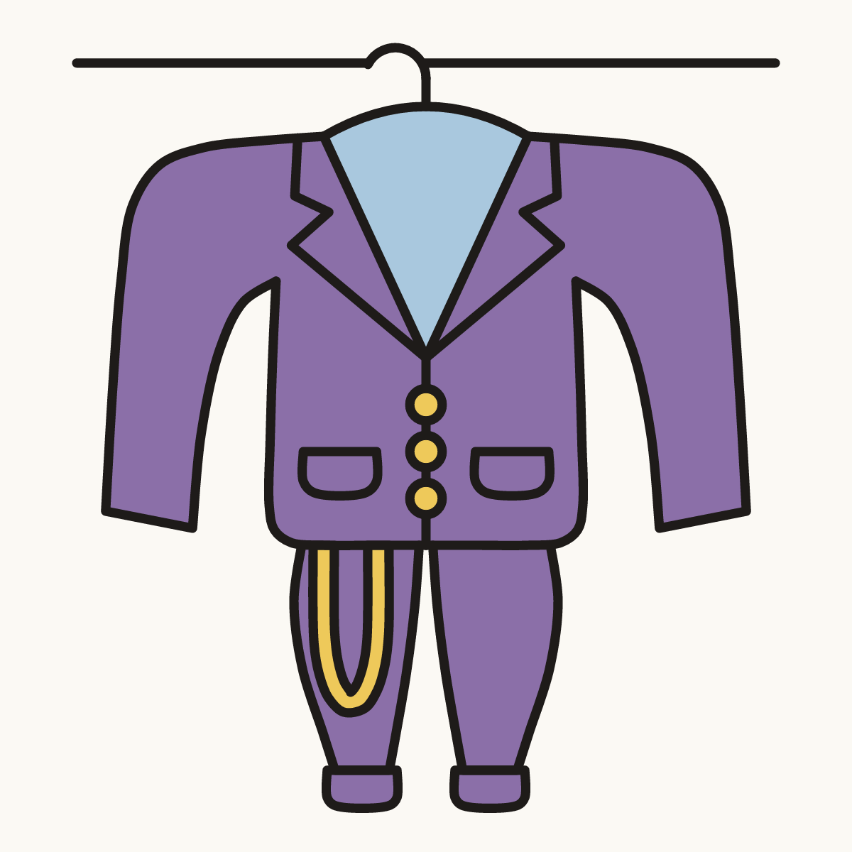 Finished drawing of a zoot suit